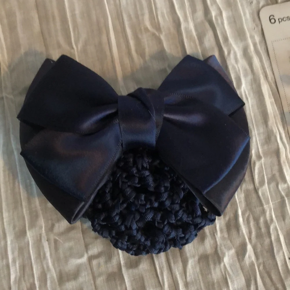 Women girls hair accessories barrettes ponytail holders with ribbon, lot 12